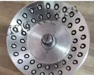 Face of an R.N. penne die showing rings of die openings around the centre (small photo from R.N.’s product listing)